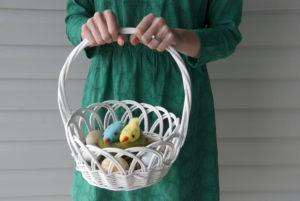 Naturally Dyed Easter Eggs in a basket