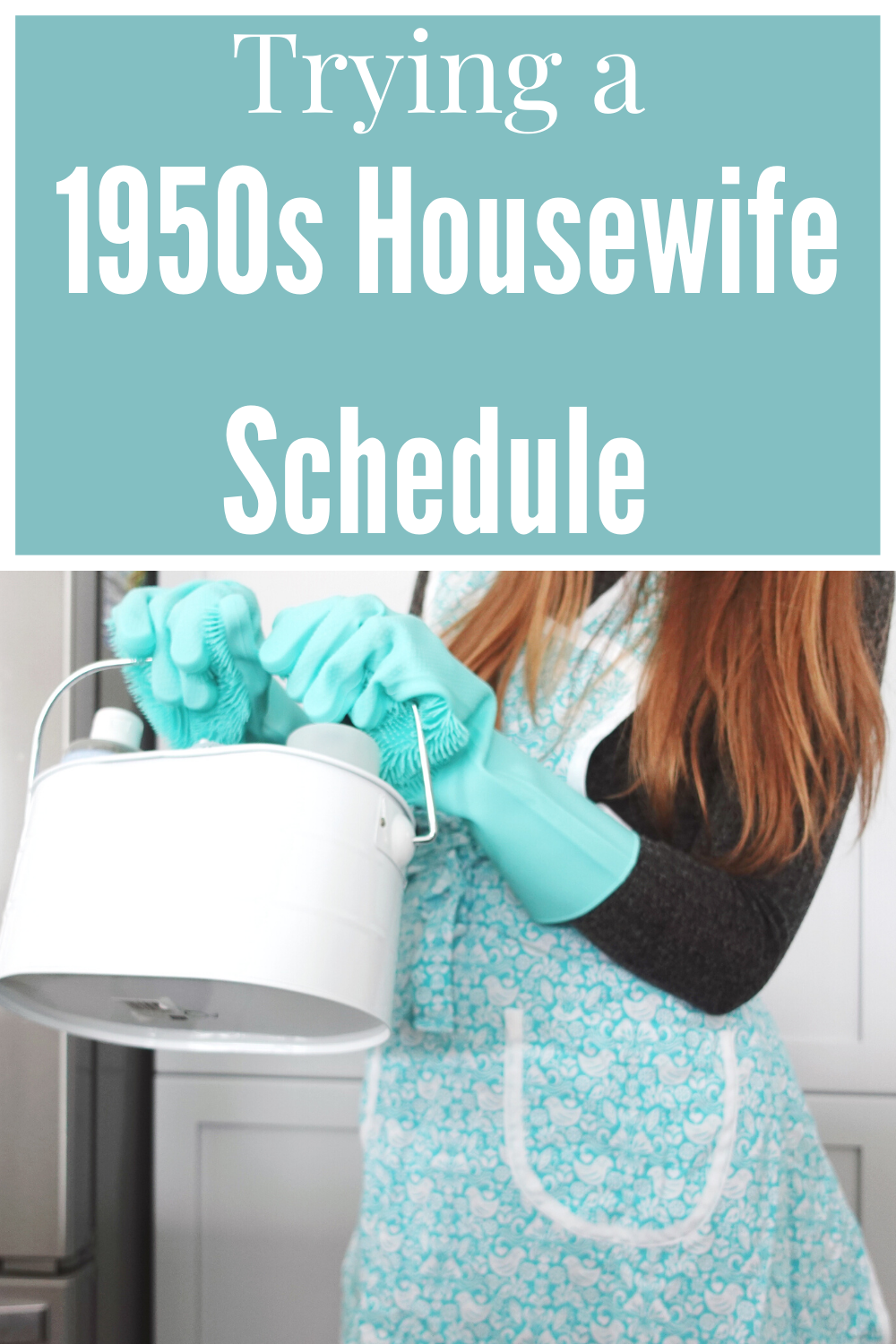 1950s Housewife Schedule Pinterest Pin