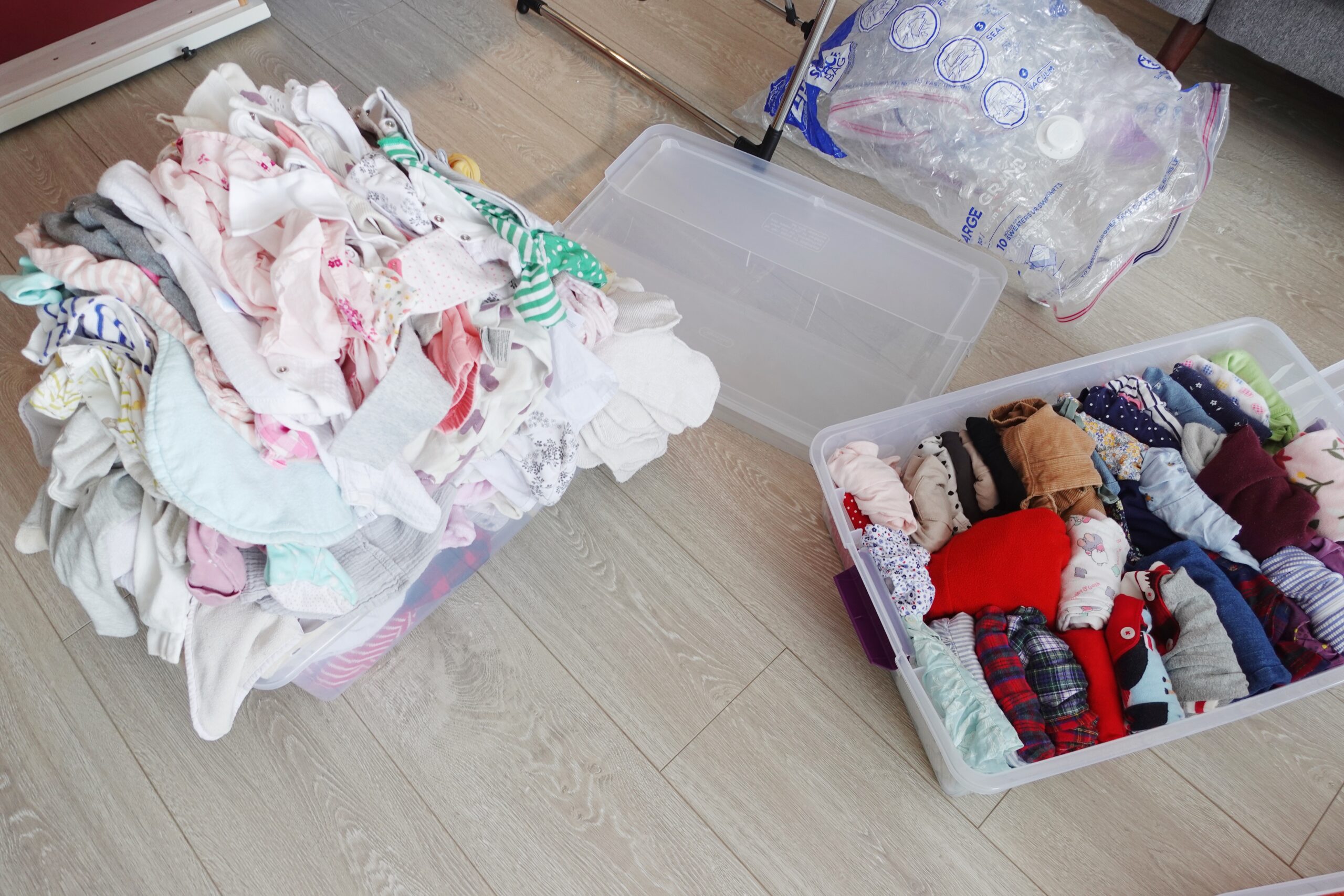The Easiest Way To Organize Baby Clothes tip one wash them